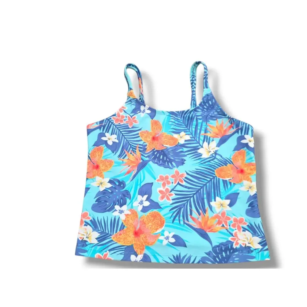 The Children's Place Girls 2-Piece Tankini Swimsuit Size XL 14 Tropical Floral